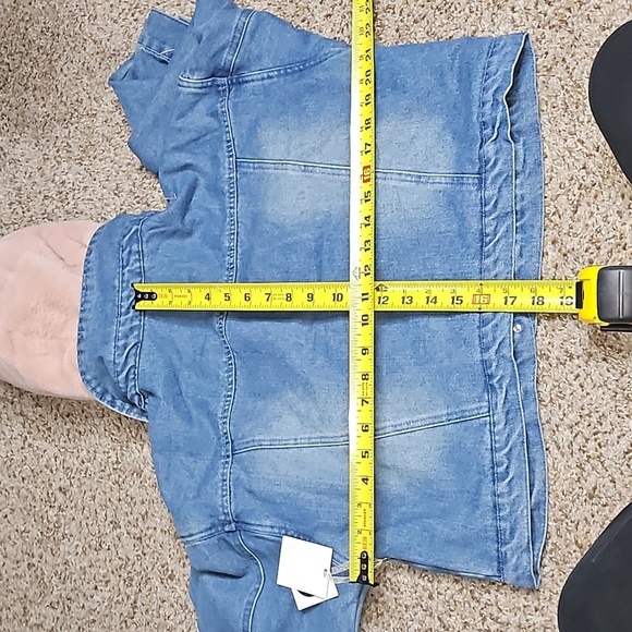 Story On Jean Jacket with Pink Fur - Picture 7 of 7